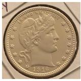 1916 Barber Silver Quarter MS-65