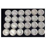 (24) Buffalo Nickels