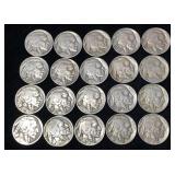 (20) Buffalo Nickels