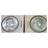 1963 P&D Franklin Silver Half Dollars