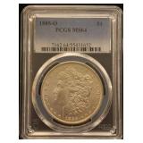 1885-O Morgan Silver Dollar MS-64 PCGS