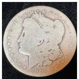 1891-O Morgan Silver Dollar