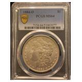 1884-O Morgan Silver Dollar MS-64 PCGS