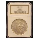 1885-O Morgan Silver Dollar MS-64 NGC