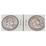 1951-S  Franklin Silver Half Dollars