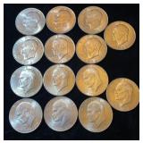 (14) Eisenhower Dollar Coins