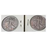 1946 D & S Walking Liberty Silver Half Dollars