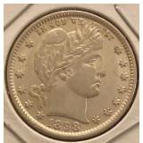 1898 Barber Silver Quarter MS-64