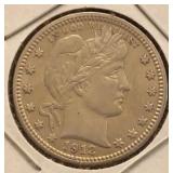 1912 Barber Silver Quarter MS-64