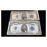 Series 1934C & D Blue Seal $5 Silver Certificates