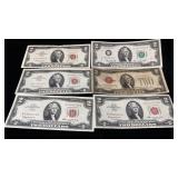 1928 & 1963 Red Seal $2 Notes