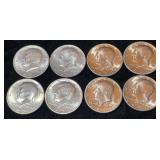 (8) 1971 & 1978 Kennedy Half Dollars
