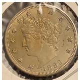 1883 No CENTS V Nickel MS-64