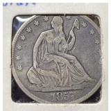 1857-O Seated Liberty Silver Half Dollar