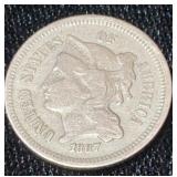 1867 3 Cent Nickel
