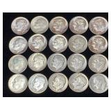 (20) Silver Roosevelt Dimes