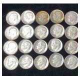 (20) Roosevelt Silver Dimes