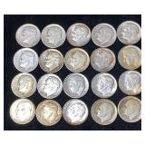 (20) Silver Roosevelt Dimes