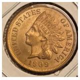 1909 Indian Head Penny Red MS-65