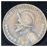 1930 1/2 Balboa Silver Coin
