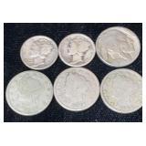 Mercury Dimes, Buffalo & V Nickels