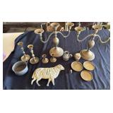Brass Etched Dragon Trivet Dishes