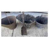 Scuttle Ash Buckets & Shovel