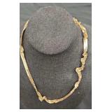 Scrap 14K Gold Herringbone Necklace