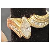 14K  Yellow Gold Bridal Set