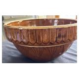 Brown Picket Fence Pattern Crock