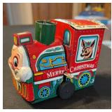 Tin Litho Yuletide Merry Christmas Locomotive