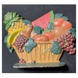 VTG Cast Iron Fruit Basket Door Stop