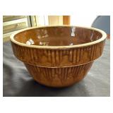 Brown Picket Fence Pattern Crock