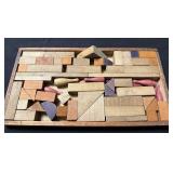 Early Wood Building Blocks Original Wood Tray