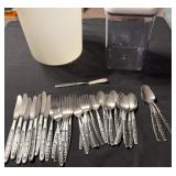 MCM 25 Piece Flatware, OXO 4.4 qt, Tupperware 2 G