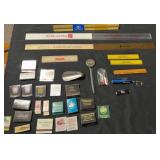 Advertising- Churngold Ruler, Matchbooks, Knives
