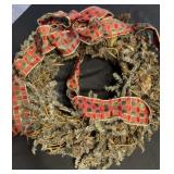 16" Pine Christmas Wreath with Pinecones
