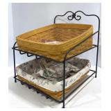 Longaberger Letter Tray Baskets & Stand