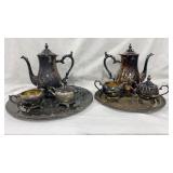 (2) Silver Plate Tea Sets