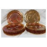 (10) Federal Normandie Marigold Divided Plates