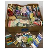 Box of Crafting Ribbon & Trims