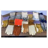 (13) Pairs of Leather Work Gloves