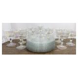 Fostoria Coral Pearl iridescent Coupe & Dessert