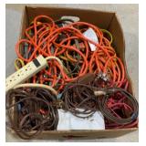 Box of Indoor & Outdoor Extension Cords