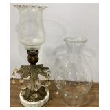 Marble Base Votive Holder & Oil Lamp Globe