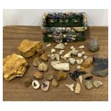 Basket of Rocks & Fossils