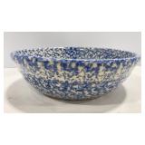 Roseville Pottery Henn Blue Spongeware