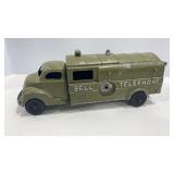 Vtg Hubley Bell Telephone Cast Metal Truck #504