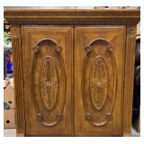 Oak Entertainment Center 43x24x42
