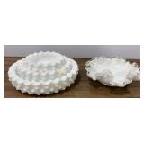 Fenton Silver Crest Dish & Nesting Ashtrays